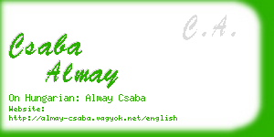 csaba almay business card